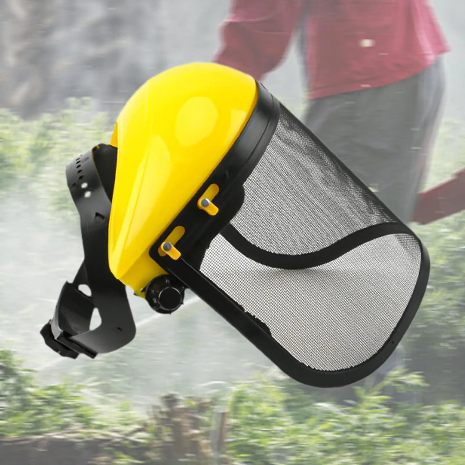 Forest Trimming Hard Hat Mesh Face Shield Face Cover Professional Multipurpose for Manufacturing Construction Adjustable