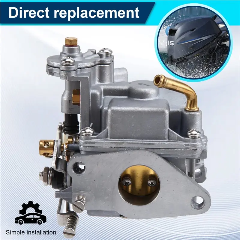 A99F-Carburetor Assembly For 4 Stroke Outboard Motor Engine 15 HP F15 OE Model Numbers 66M-14301-11/66M-14301-12/66M-1430