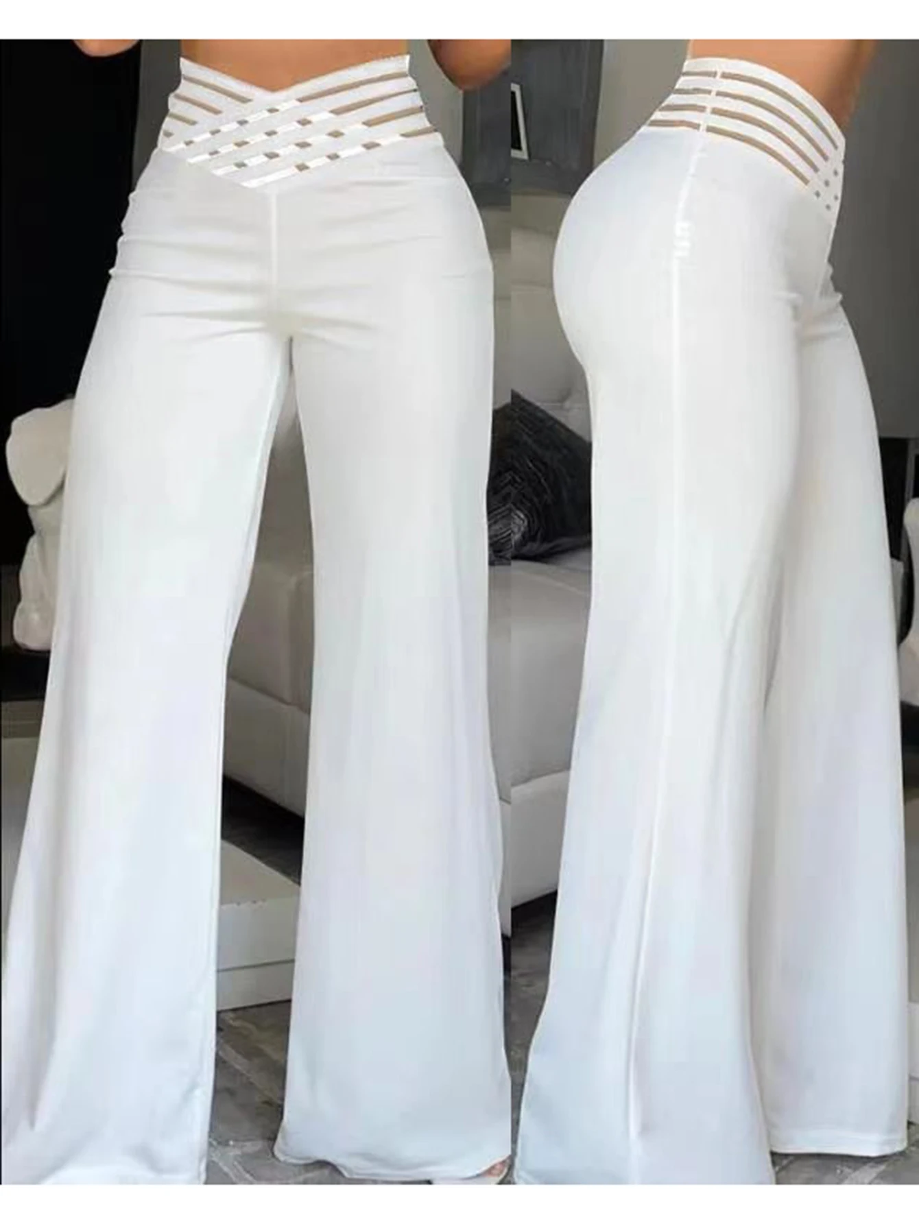 

Women Pants Summer High-Waisted Women Wide Leg Pants Female Streetwear Trousers Casual