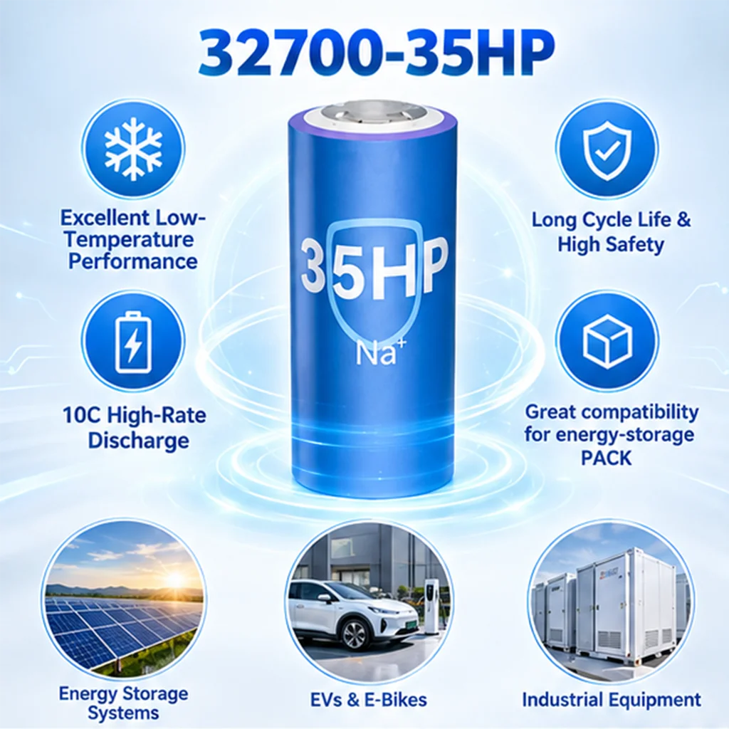 E-power 32700-35HP Sodium-ion Battery 3V 3.5Ah High-Performance -40℃ Low Temperature Energy Storage Device for Modern Technology