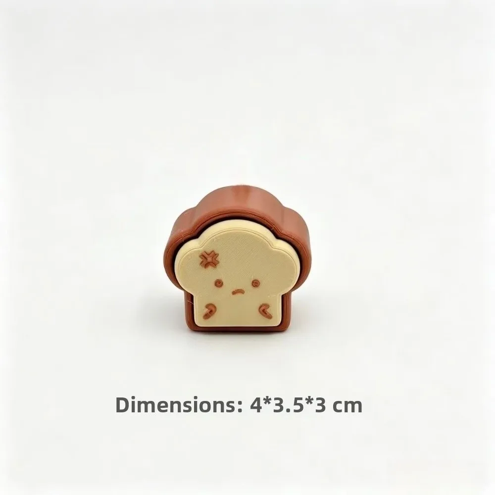 3D Printed Fidget Clicker Keychain Mechanical Click Pressable Button Sensory Fidget Toy Food Shape Food Shape Keychain