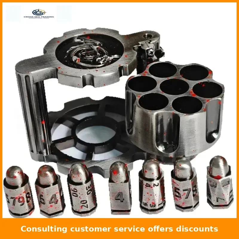 New Metal Revolver Bullet Dice Board Game Dice Zinc Alloy Entertainment Reunion Drinking Table Games