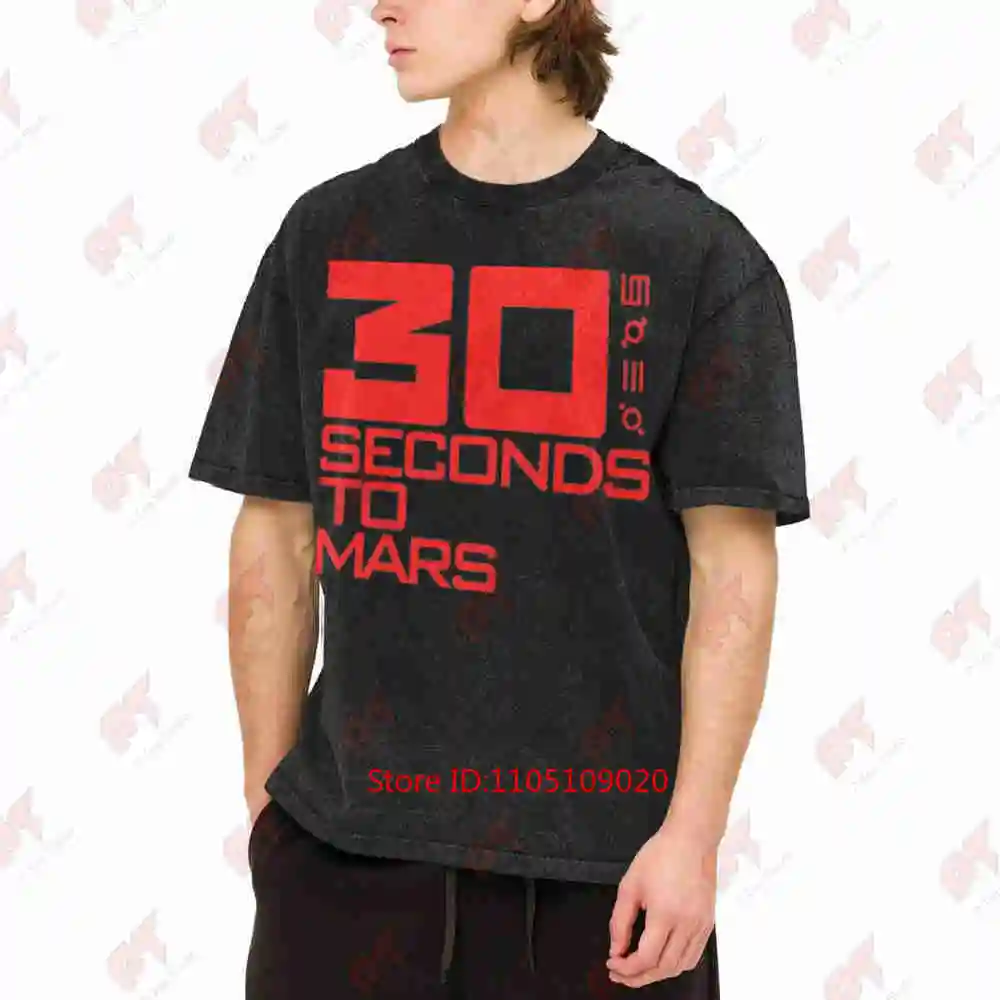 Thirty Seconds To Mars Vintage Washed Tee Pure Cotton T-Shirt
