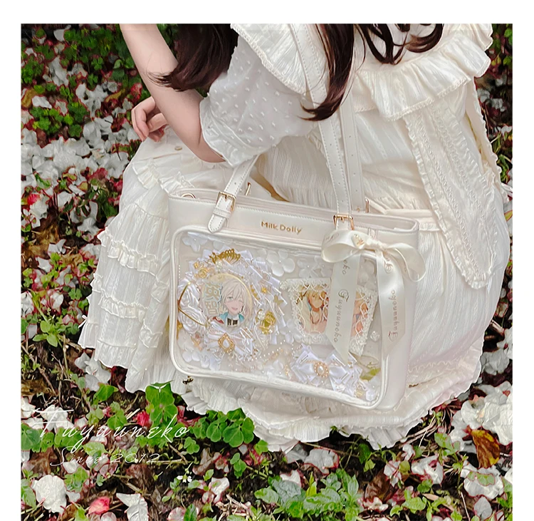 Two-dimensional Pain Bags Fashionable Student Messenger Bags College Style Large-capacity Ribbon Shoulder Bag School Backpack