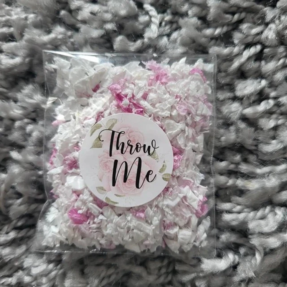 Custom Biodegradable Confetti Packets ,Natural Eco-friendly Bag, Wedding Confetti Throws, Dried Red Rose, DIY U Fill Bags, 25Pcs