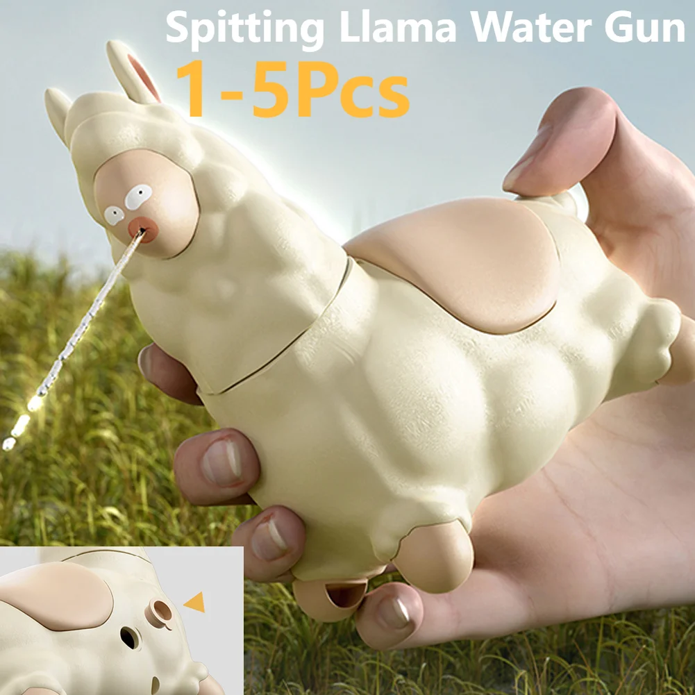 البصق اللاما لعبة الماء بخ بندقية الألبكة بخاخ الماء التفاعلي مع رئيس تهز الصيف الفناء الخلفي حوض الاستحمام الشاطئ اللعب المائي #2
