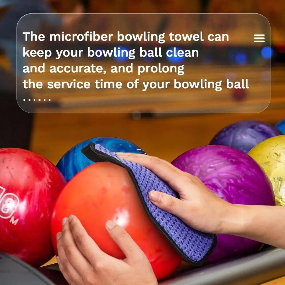 Dirt Removal Bowling Ball Towel Absorbent Double Sided Bowling Ball Pad Microfiber Reusable Bowling Ball Shammy