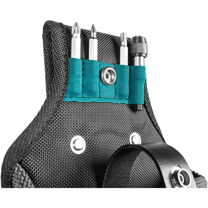 Makita E-15176 Impact Driver Holster Universal L/R Handed Leather Drill Bit Bracket Elastic Ring Electrical Bag