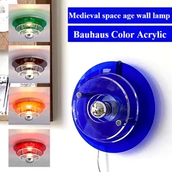 Medieval Space Age Led Wall Lamp Bauhaus Color Acrylic Wall Sconce Lights for Living Bedroom Hotel Room Atmosphere Wall Lamp