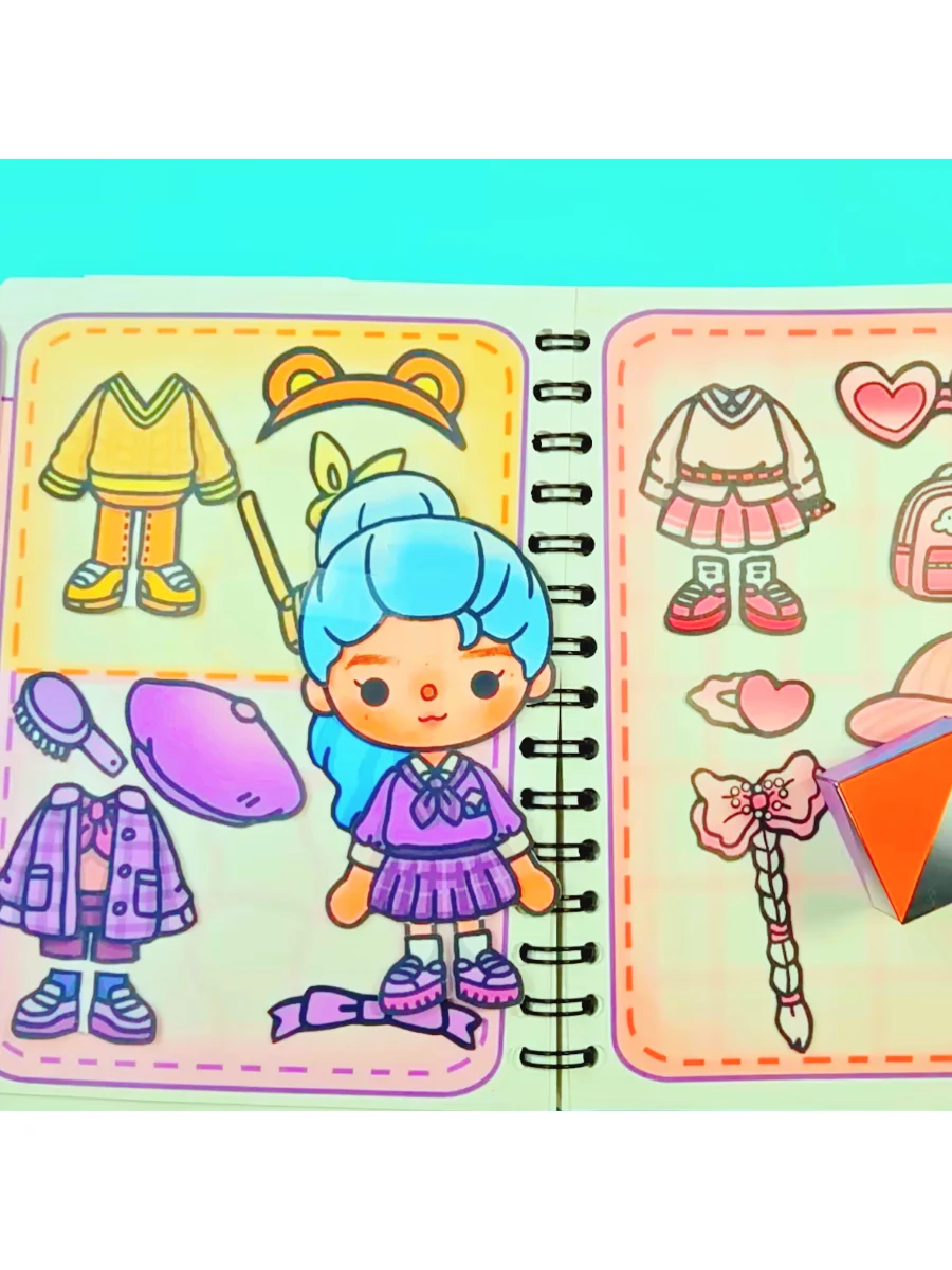 Toca Coloring Kids Coloring Dress-Up Book Scrapbooking DIY Kit, Unfinished, Requires Handmade image 5