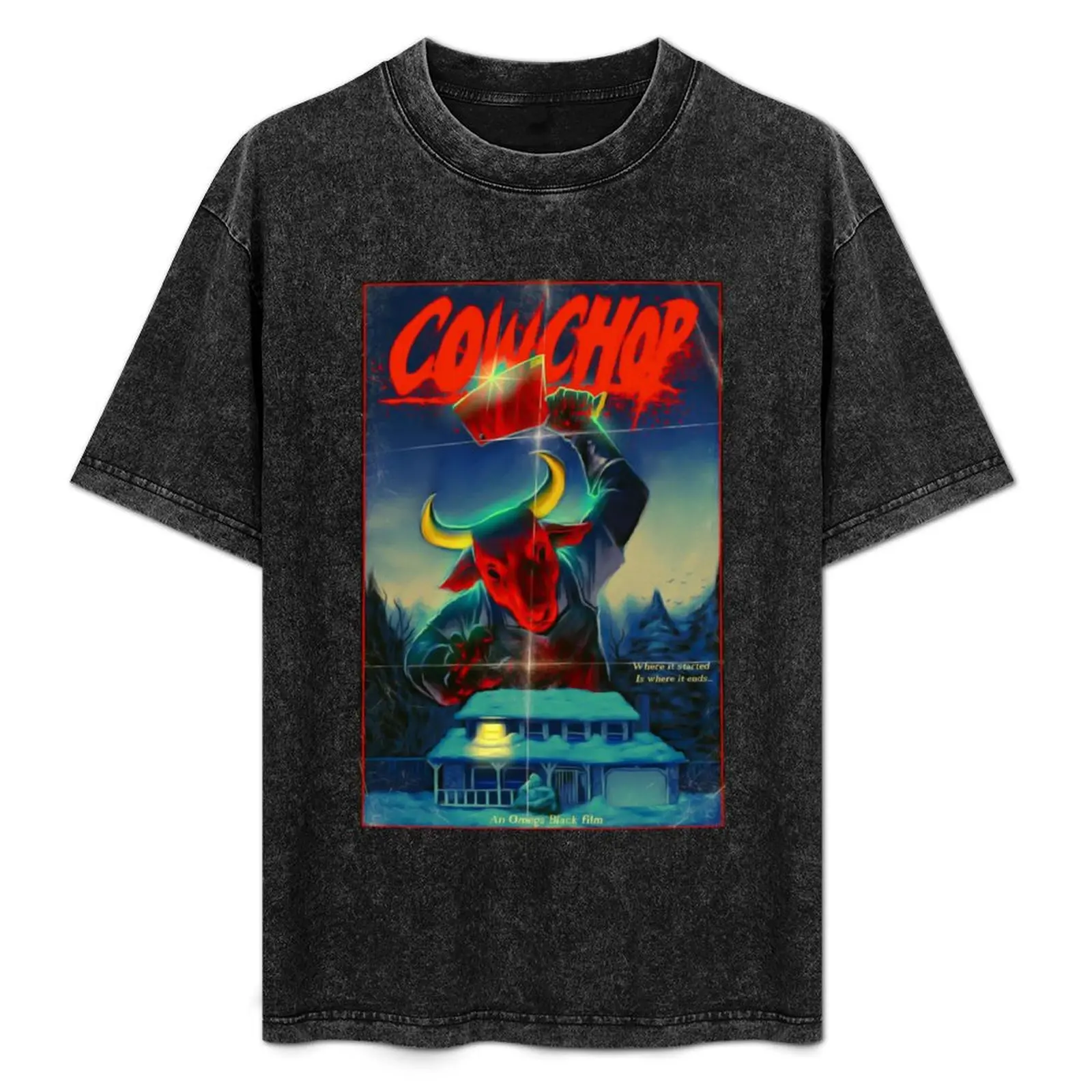 

Cow chop T-Shirt Casual Graphic Print Tee