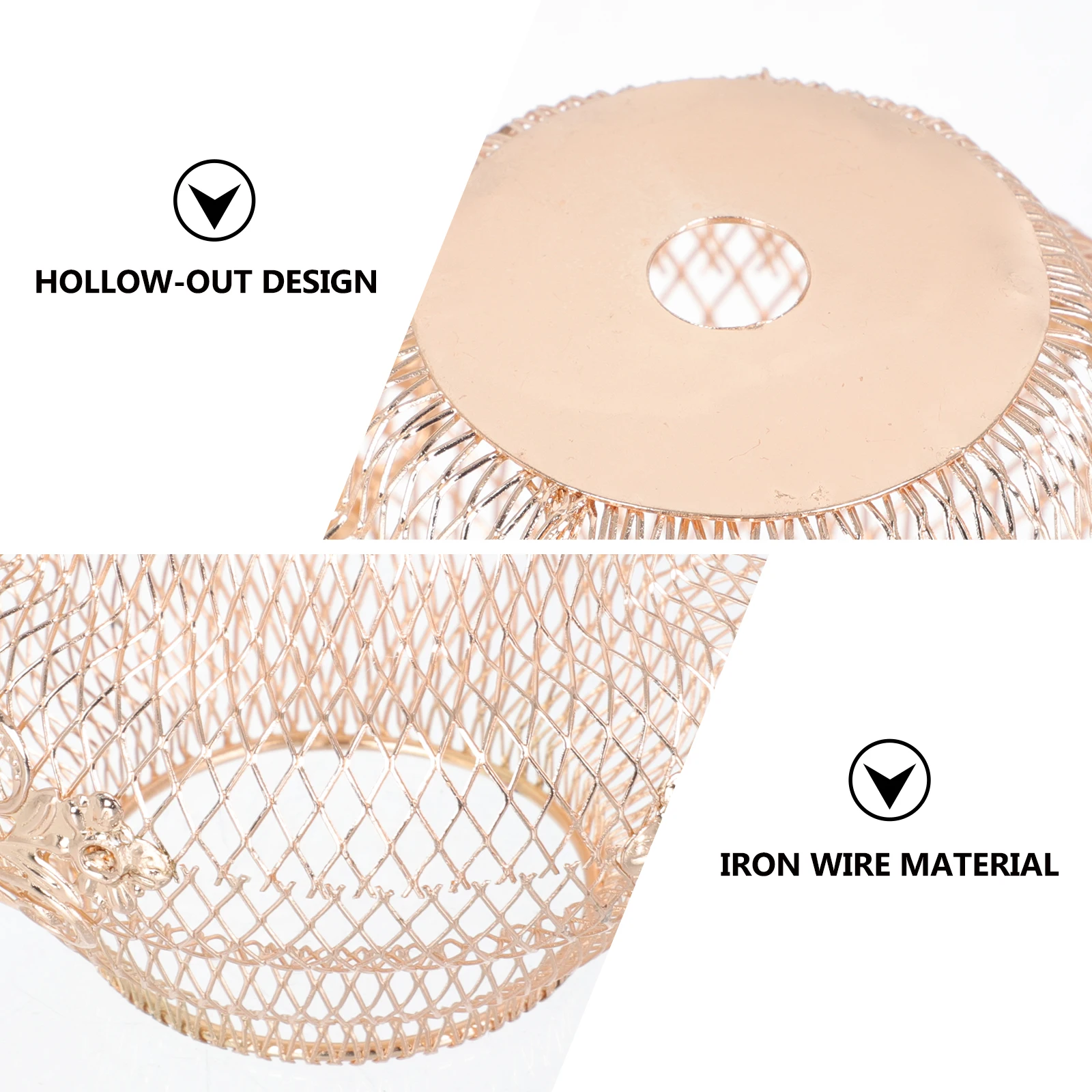 

Iron Art Lampshade Lantern Shaped Chandelier Cover Golden Decorative Hanging Light Metal Ceiling Lamp Accessory Exquisite Home