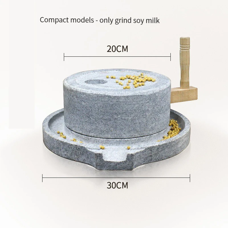 Máquina trituradora de leche de soja, trituradora de granos de piedra, trituradora de alimentos Vintage, pulverizador de molienda en seco y húmedo