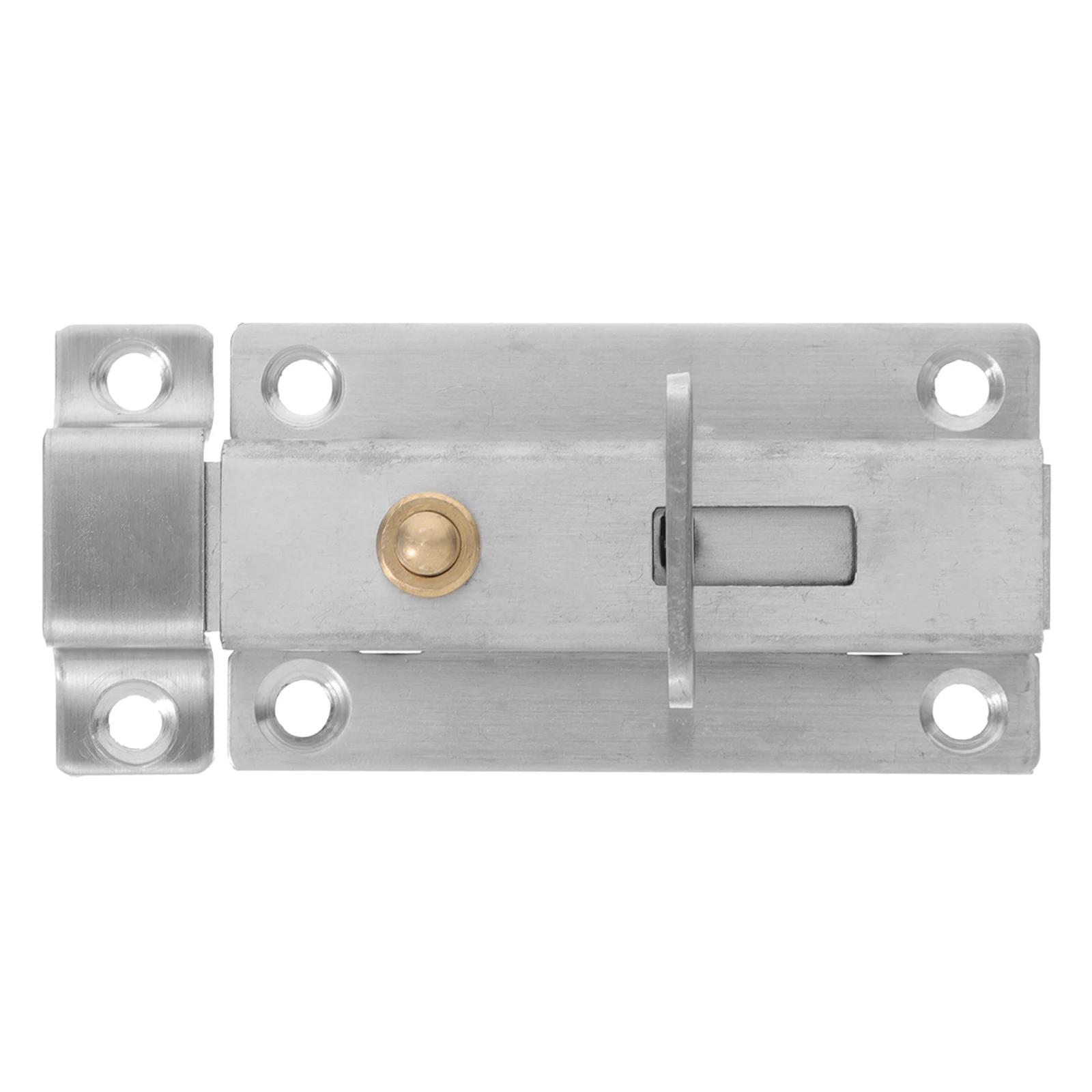 

Automatic Rebound Pin Stainless Steel Door Latch Silver Color Screws Included Slide Bolt Locks RV Bathroom Commercial Stall