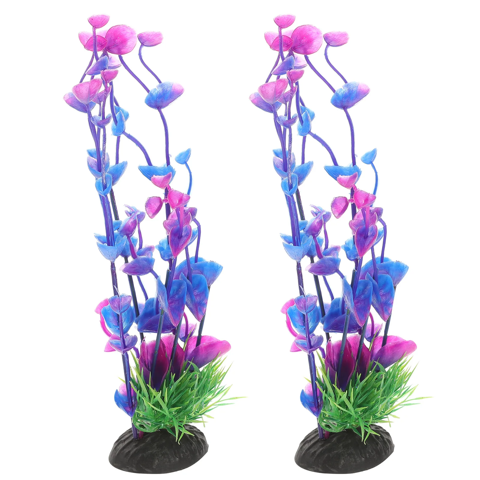 

2pcs Lifelike Green Aquarium Fake Plants For Betta Fish Tank Aquatic Water Grass Plastic Plants Fish Tank Decorations Aquarium