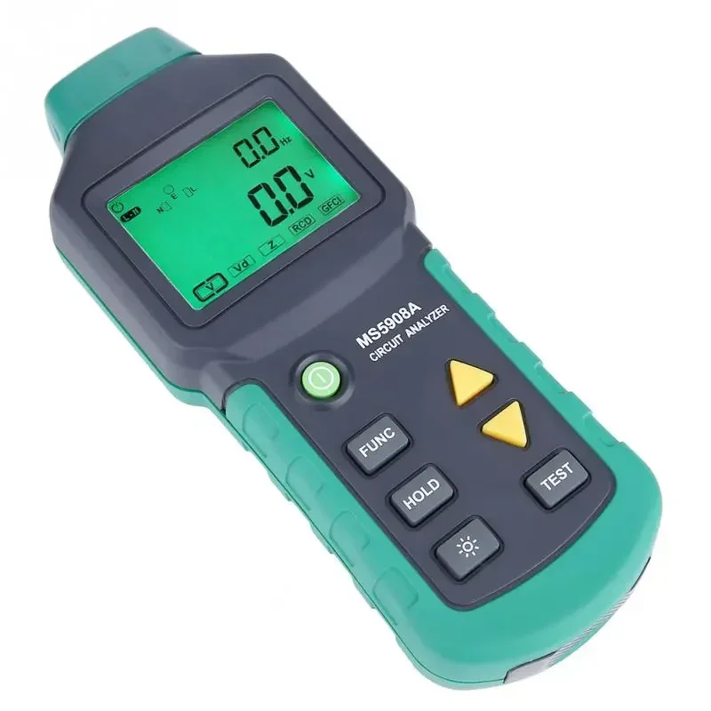 AC100-240V MASTECH MS5908A/MS5908C analizator obwodów LCD Tester RCD z miernikiem napięcia GFCI mastech ms6818 Tester gniazda