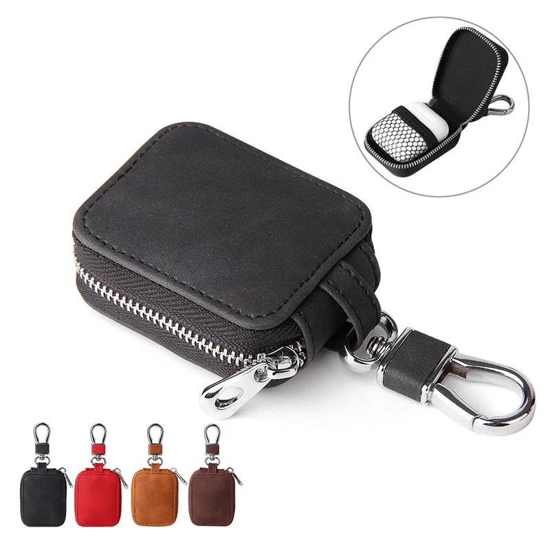 Universal Leather Earbuds Storage Pouch Dustproof Waterproof Anti-Drop Travel Protective Bag For Wireless Headphones