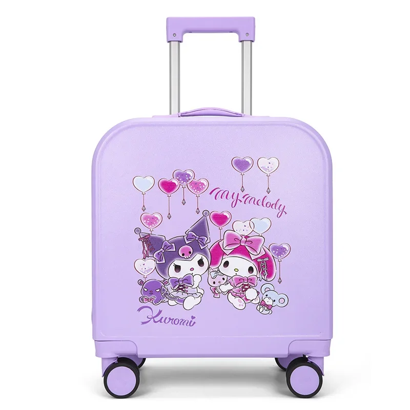 مرحبا كيتي الكرتون الطفل حقيبة سانريوس الأطفال الأمتعة فتاة صغيرة 20 بوصة كلمة المرور الصعود صندوق طالب حقيبة سفر