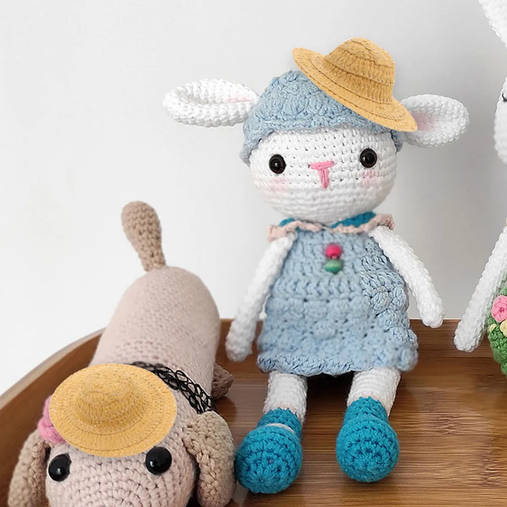 

10 шт. миниатюрных соломенных шляпок ручной работы 7 см для поделок, декора, фотосъемки, в деревенском стиле