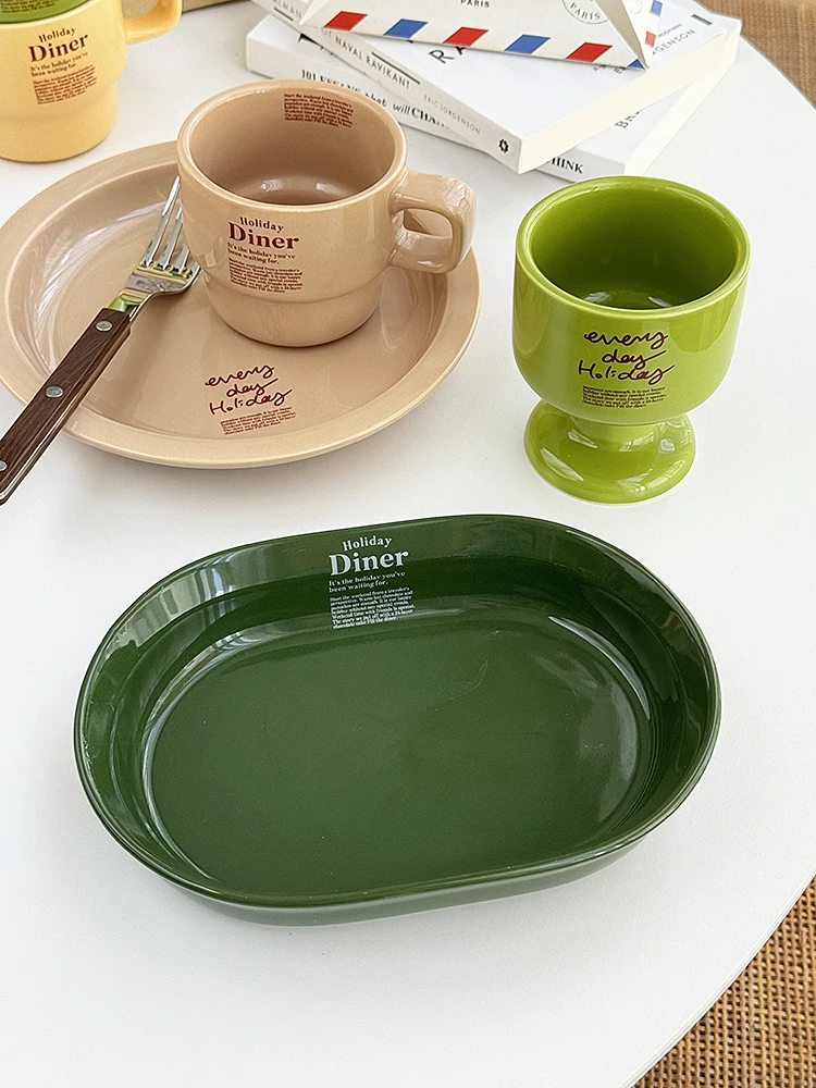 

Anmuli High Temperature Resistant Cerc Dining Set Letter Patterned Wine Glasses Mugs Bowls Plates for Large Orders