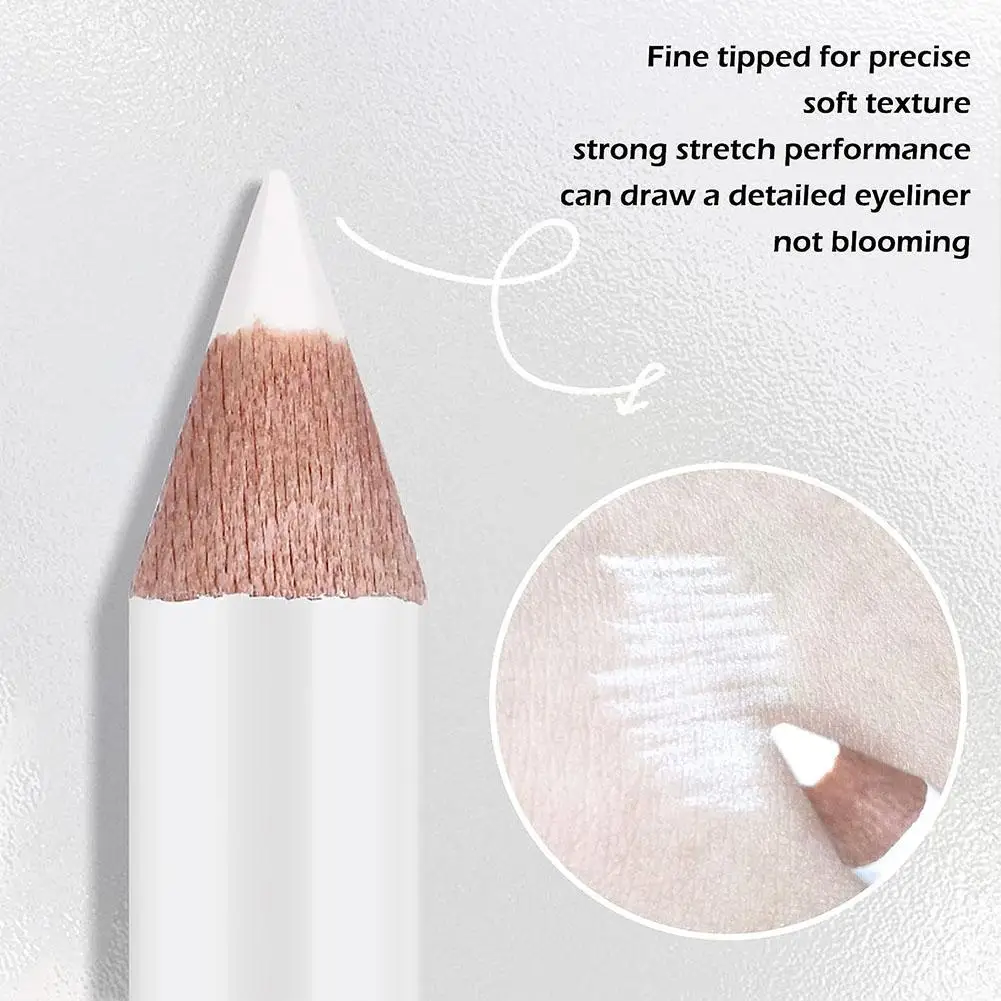 1PC New White Eyeliner Makeup Lasting Smooth Easy To Waterproof Eyes Liner Brightener Pencils Makeup Wear Eye Eyes Tools Fa A4H5