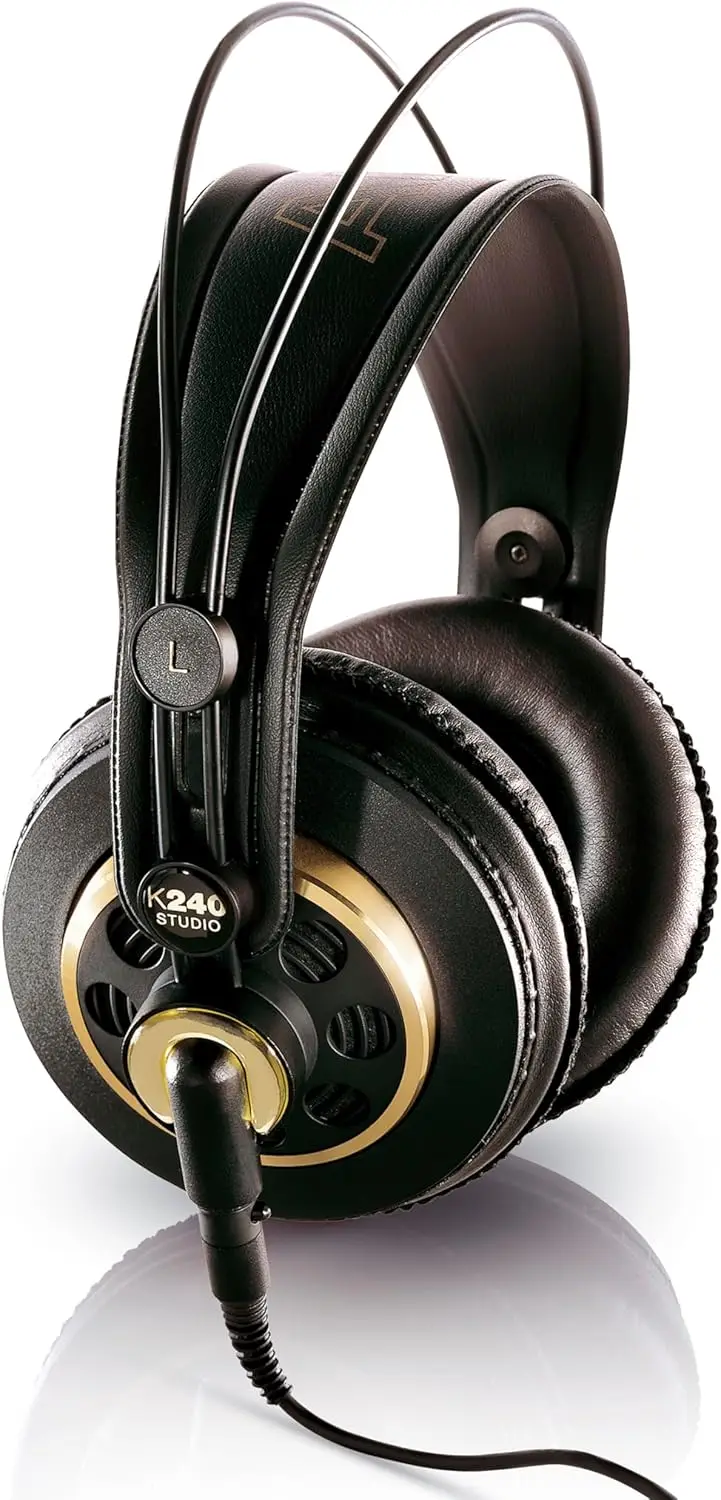 Semi-Open Studio Headphones for Professional Audio Recording and Mixing, High-Quality Sound