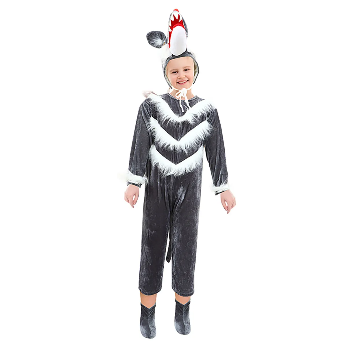 1Set Animal Performance Costume Kid Lightweight Headgear Shoes Birthday Party Dressing Up Preschool Event Outfit Reusable