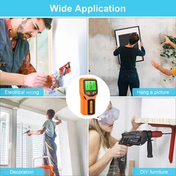 5 in 1 Stud Finder Tool retroilluminazione Display Stud Sensor Beam Finders Accurate Edge Center Wood Metal AC Live Wires Detection