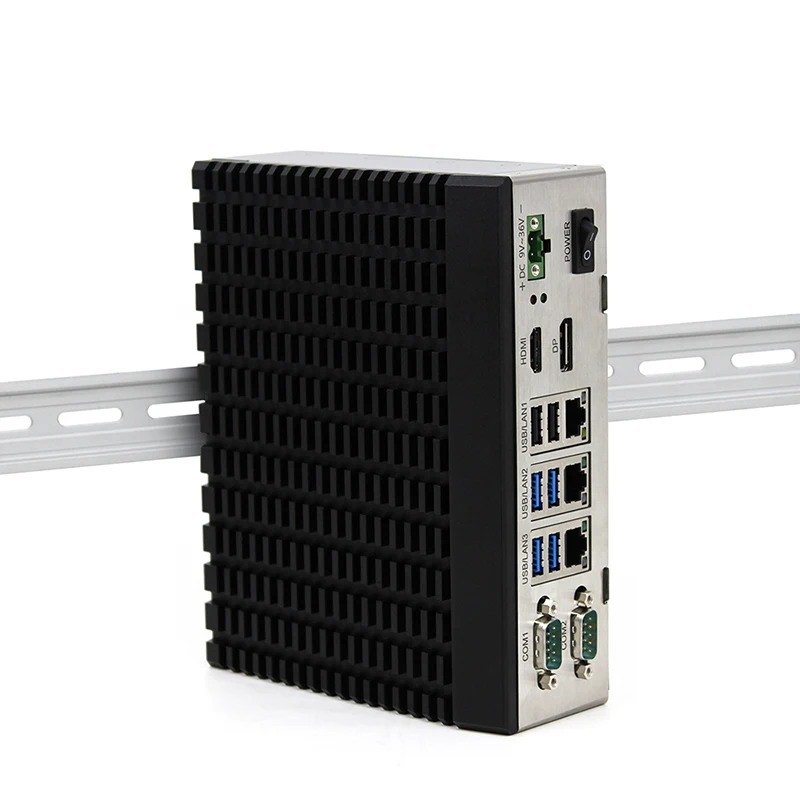 

rail mounting mini pc 2 lan ports industrial box pc