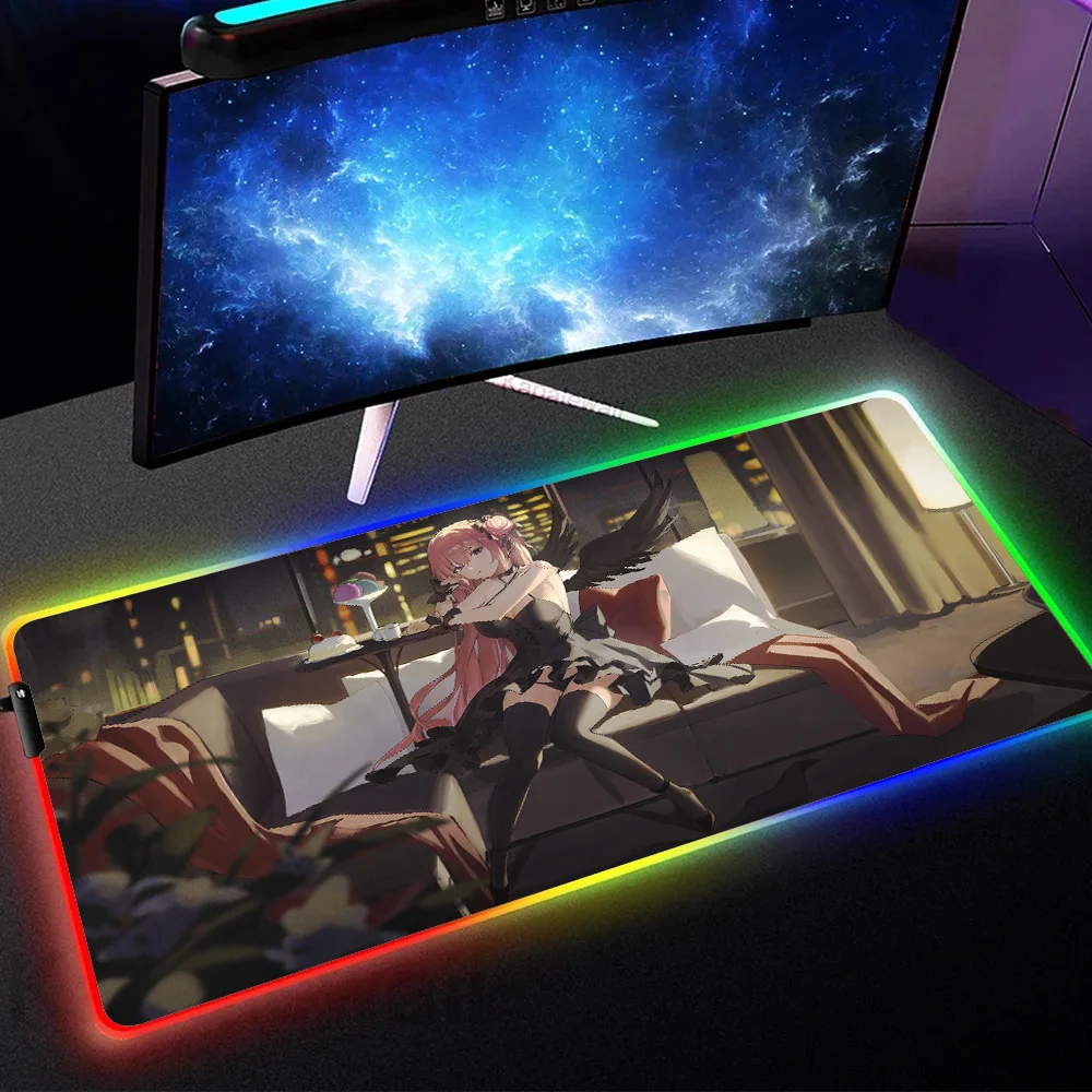 

Many people like it Hot selling items HD printing game NIKKE The Goddess Of Victory large size XXL gaming backlit RGB mouse pad