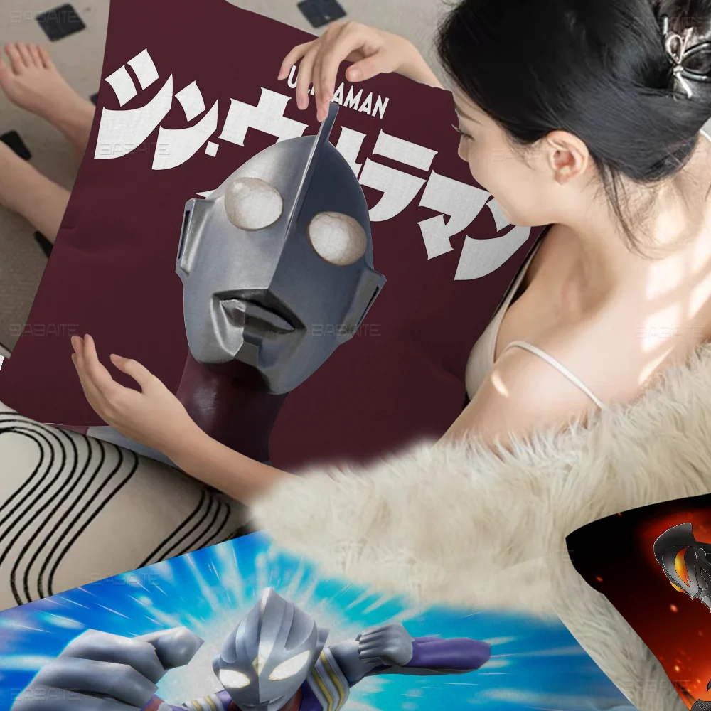 

Anime Japanese U-Ultraman 45*45cm Cushion Cover Pillow Cover Decor Pillowcase Home Pillowcase For Couch Pillow