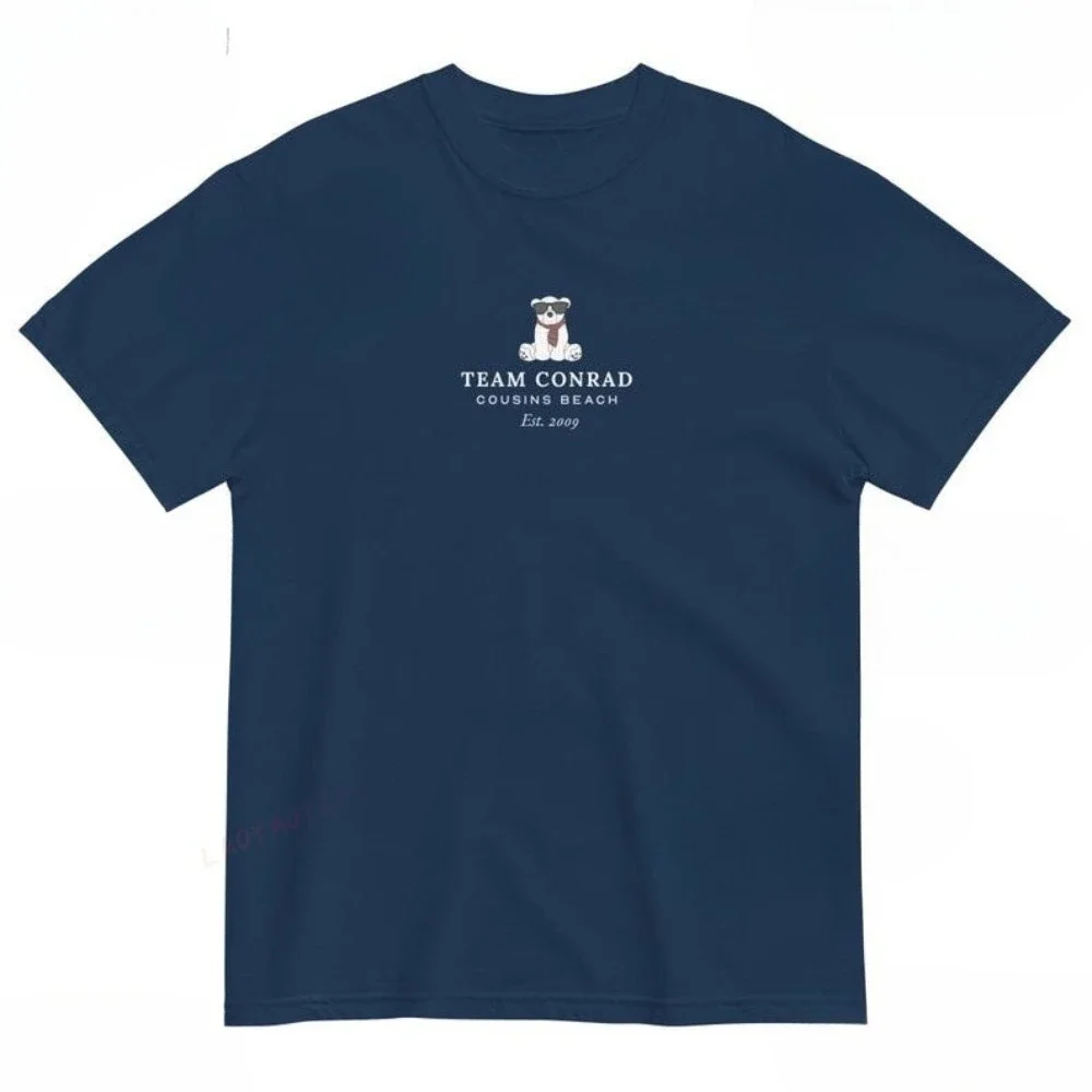 مؤسسة الشاطئ Team Conrad Junior Mint Bear Cousins. 2009 جرافيك تي شيرت الصيف تحولت جميلة 3 فيلم امرأة رجل القطن قميص #3