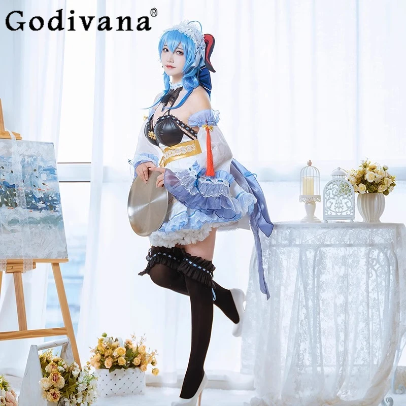 Cosplay pokojówka japońskie kostiumy damska główna ulica do odgrywania ról strój słodkie dziewczyny Halloween jednolity strój