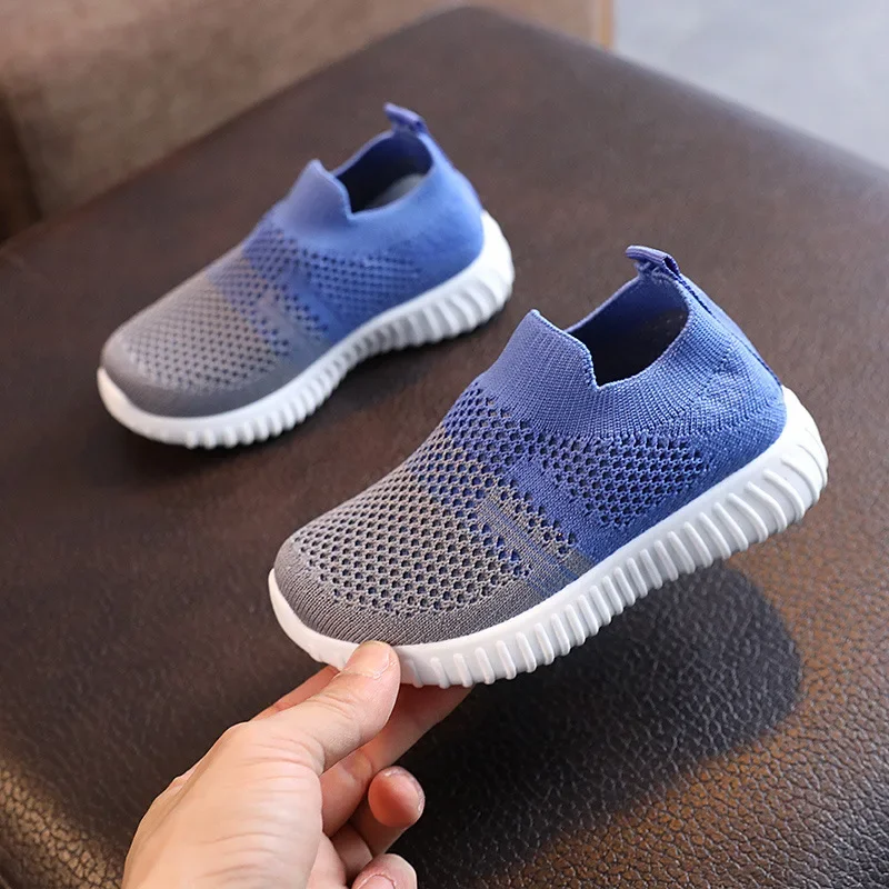 Children Casual Shoes Mesh Breathable Kids Sneakers Boys Fashion Color Matching Tennis Shoes Anti Slip Soft Bottom Girls Shoes