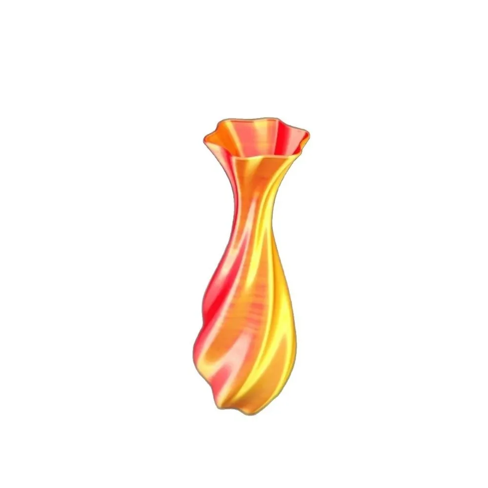 Twisted Design 3D Printed Flower Vases Flower Arrangement Gradient Color Modern Twisted Flower Bottle Plant Pot