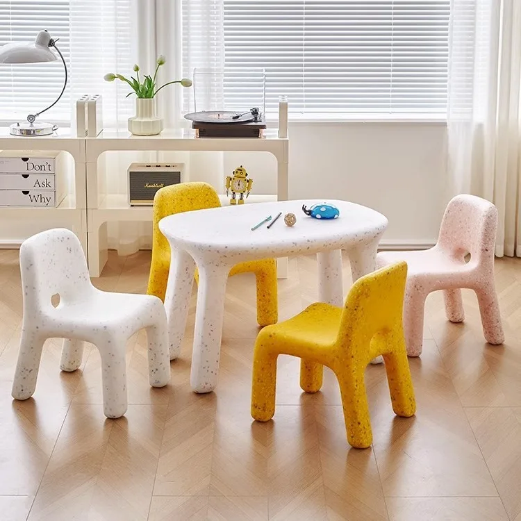 Modern PE Plastic Chair, Multipurpose Indoor Outdoor Children Seat for Kindergarten School Home