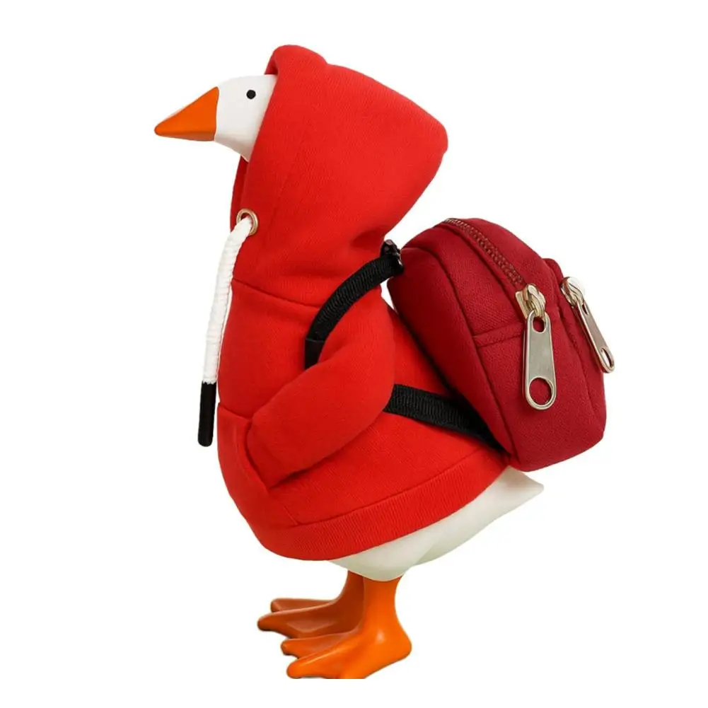 Funny 7 Inch Goose Outfits Hoodies Soft Solid Color Mini Porch Goose Hoodies Tabletop Goose Costume for Table Decoration