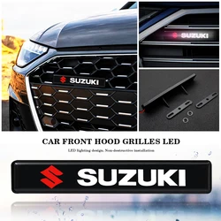 Car Front Cover Grille Lamp Emblem Decor Lightings LED Lights Exterior Accessories For Suzuki Vitara Swift Ignis Kizashi Baleno