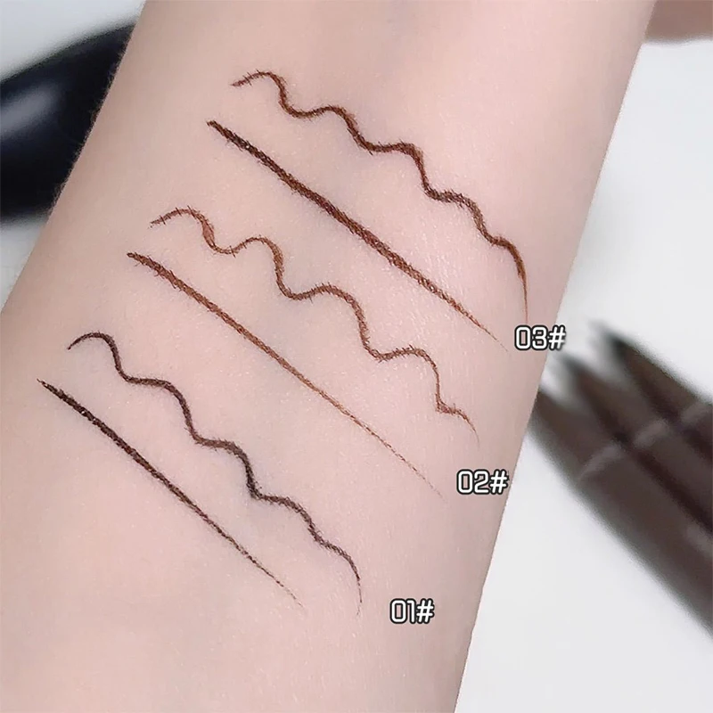 Lápis delineador líquido impermeável, Silkworm Eyeliner Pen Matte, Brown duradouro, forro de olho de secagem rápida, 1Pc, venda quente