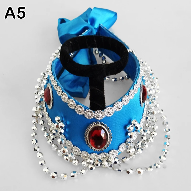 Chapeau de princesse reine mongole, coiffure de danse ethnique pour femmes, chapeau de minorité nationale mongole, couvre-chef de danse pour Festival