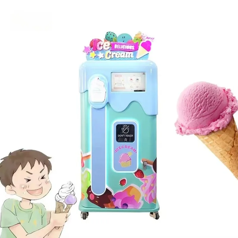 Hotel Lobby Ice Cream Vending Machine High Grade Design Match Hotel Style Unmanned Dessert Vending Equipment