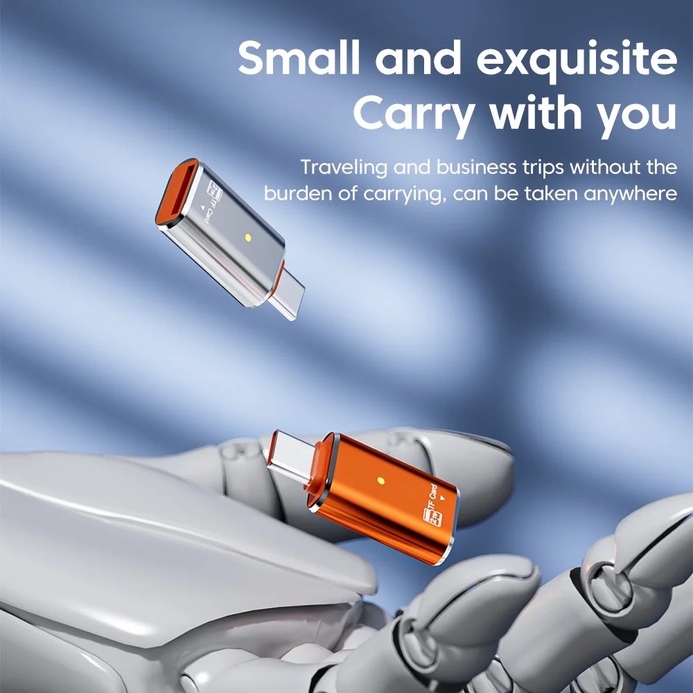 Type C Card Reader Type C To TF/Micro SD Memory Card Reader High-speed Transfer Cardreader For iphone 15 16 Series Xiaomi Laptop