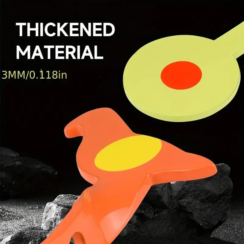 Bird Shaped Spinning Targets High Visible Colors Sturdy Stainless Steel For Outdoor Archery Air Practice