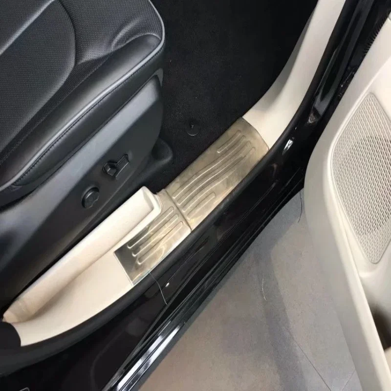 

For Chrysler Pacifica Grand Caravan Voyager 2017-2022 Door Sill Scuff Plate Cover Door Welcome Pedal Threshold Bar Cover