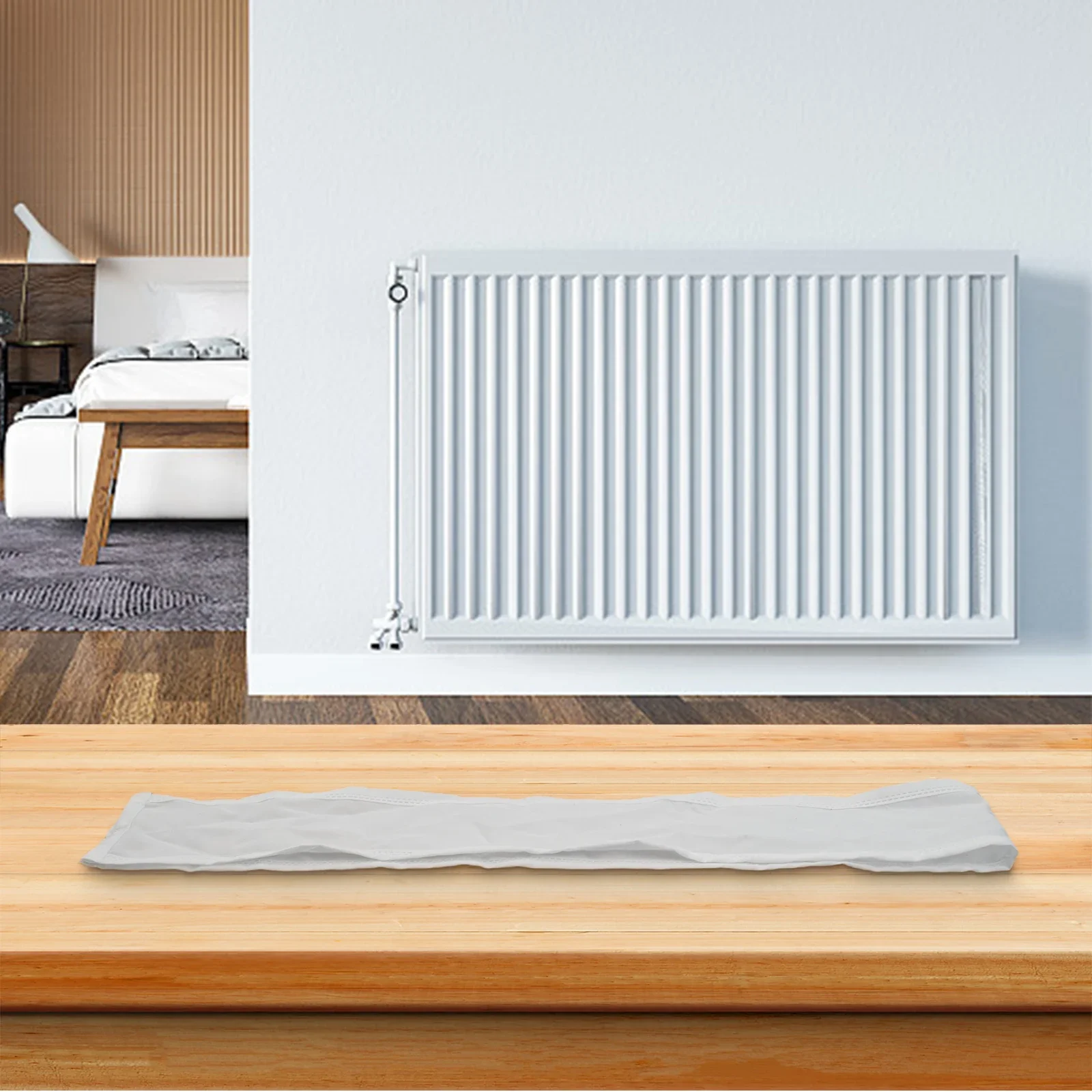 Radiator Cover with Scratch Resistant Fabric Material and Magnetic Securing System for Steady Installation and Ventilation