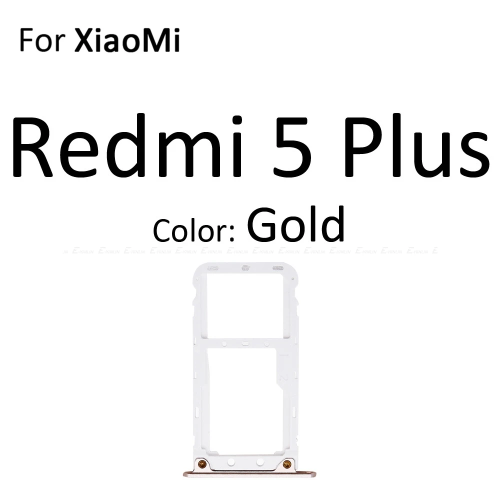 Sim Card Socket Slot Tray Reader Holder Connector Micro SD Adapter Container For XiaoMi Redmi 5 Plus Note 5 Pro Parts