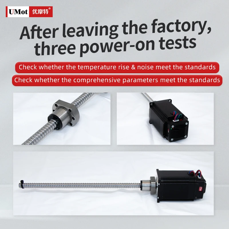 UMOT 57mm Nema23 DC Ball Screw Stepper Motor/Integrated Driver/High-Precision Linear Screw with Nut/Customizable Low Temperature