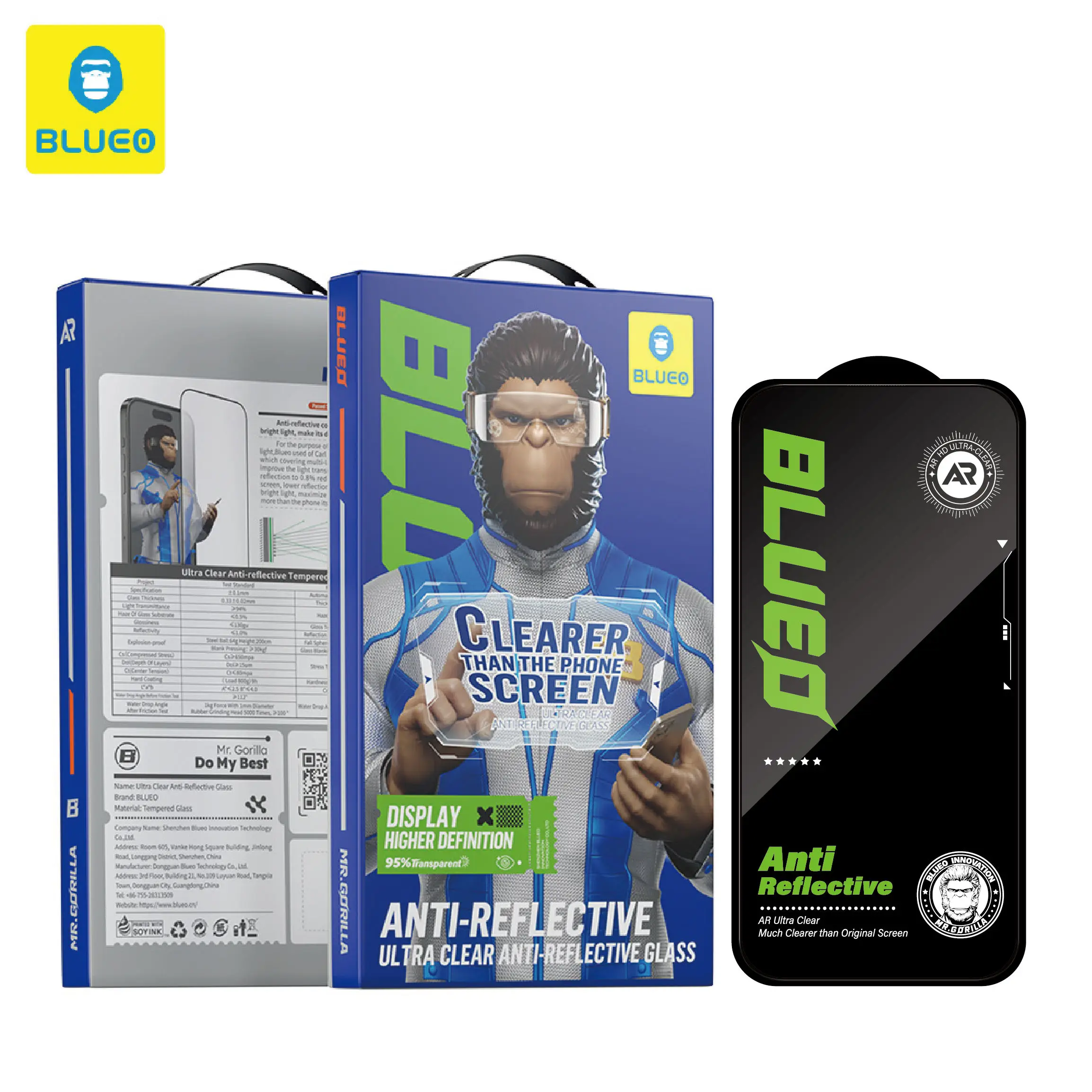 

Blueo For iphone 17 pro Screen Protector Ultra Clear AR Anti-Reflective Tempered For iPhone 17 Pro Max Screen Protector