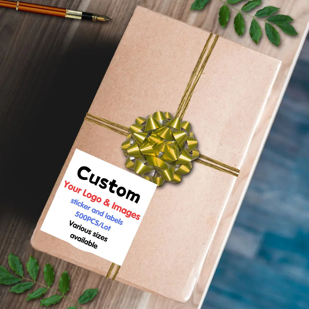 500 ملصقًا مخصصًا مخصصًا، مثالي لسيناريوهات الترويج التجارية (اختيار مثالي للحفلات وتغليف الهدايا).