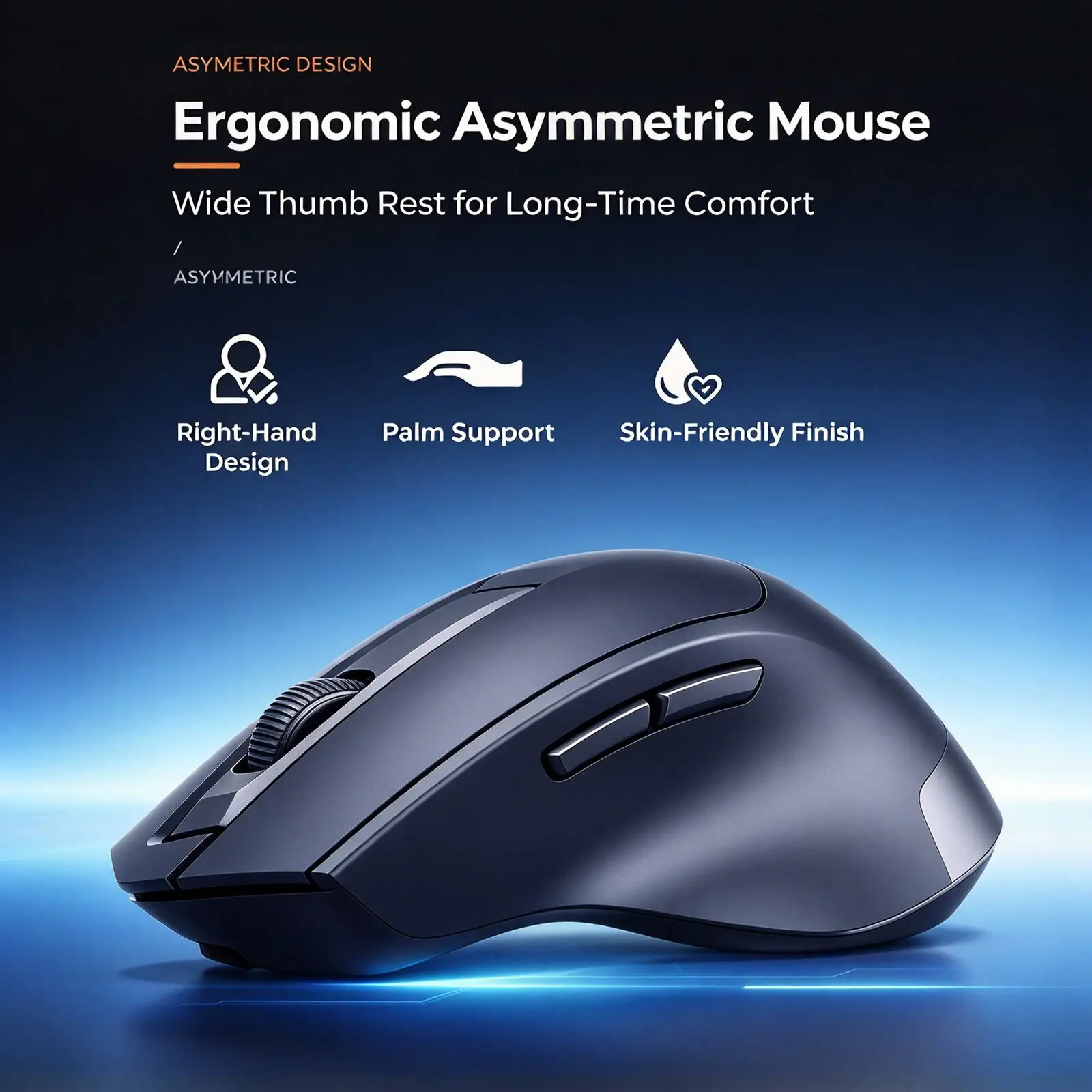 Wireless Rechargeable Mouse 2.4G USB Receiver 7200 DPI 500mAh Battery Mute Ergonomic Optical Computer Mice for Laptop PC Desktop